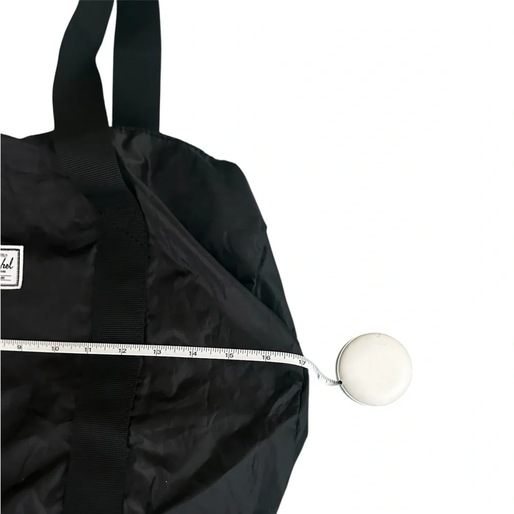Herschel Self Folding Black Nylon Tote Bag